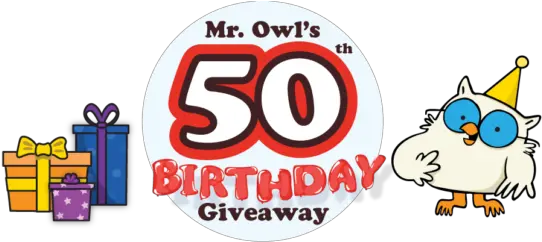 Mr Owlu00268217s 50th Birthday Giveaway Freebie Mom Language Png 50th Birthday Png