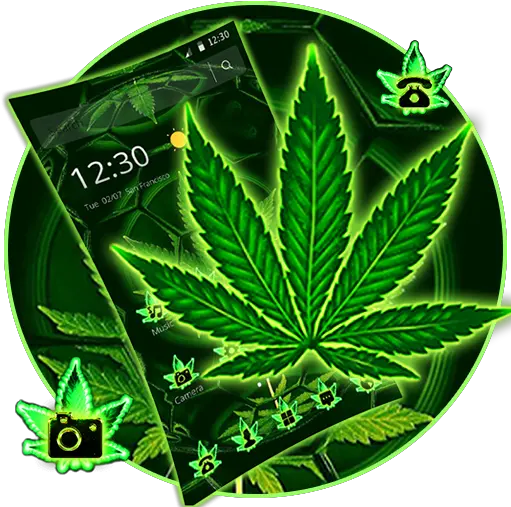 Green Football Weed Leaf Theme Apps On Google Play Emblem Png Weed Leaf Transparent