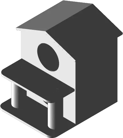Cat House Assembly 3d Cad Model Library Grabcad Horizontal Png Bird House Icon
