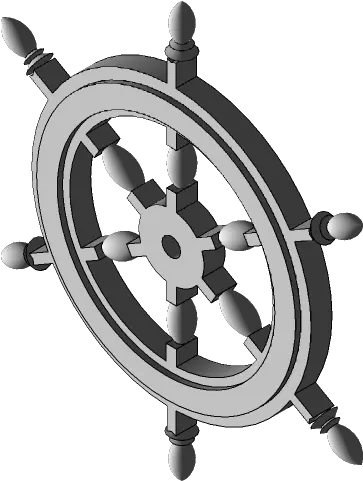 Pirate Ship Wheel 3d Cad Model Library Grabcad Solid Png Machine Wheel Icon