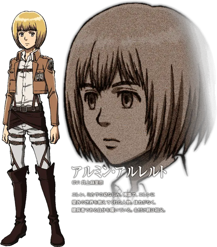 Attack Attack On Titan Yellow Hair 2080881 Aot Armin Png Attack On Titan Png