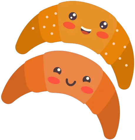 Kawaii Cute Croissants Kawaii Croissant Png Kawaii Transparent Png