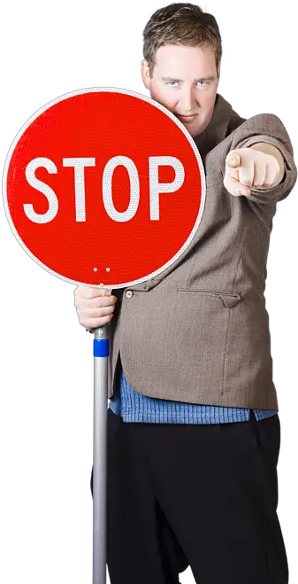 Isolated Man Holding Red Traffic Stop Sign Tote Bag Man Holding Up Stop Sign Png Stop Sign Transparent