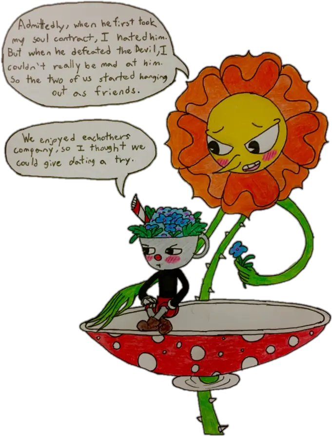 Ask Cuphead And Cagney Carnation Ask Cagney And Cuphead Animadas Del Clavel Png Cuphead Transparent