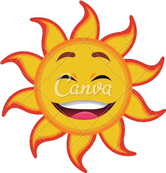 Yellow Smiling Sun Cartoon Character As Weather Sign Scrapbooking Stickers Png Smiling Sun Png