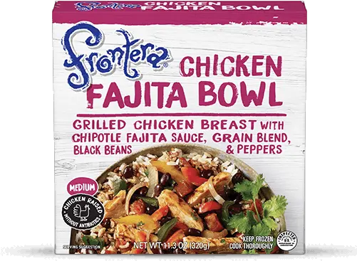 Frozen Chicken Fajita Bowl Frozen Mexican Dinners Frontera Frontera Bowls Png Chipotle Burrito Png