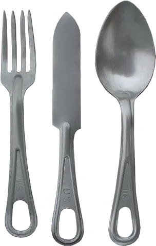 Us Gi Fork Spoon U0026 Knife Set Unused Fork Png Fork And Spoon Logo