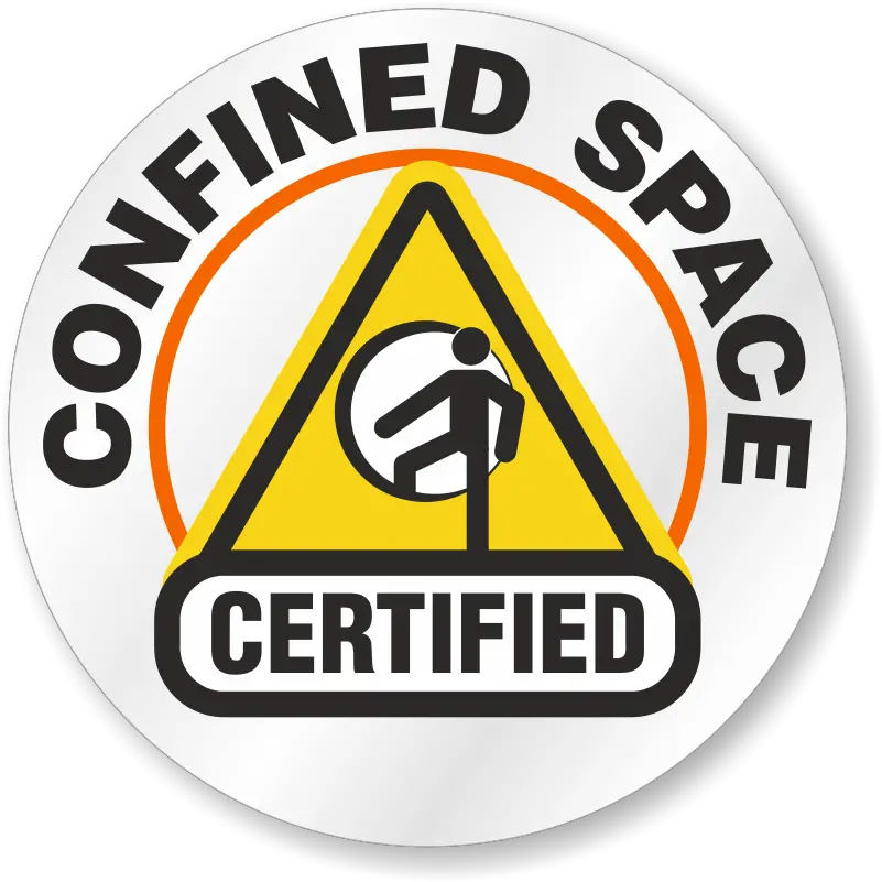 Confined Space Certified Hard Hat Decals Signs Sku Hh 0484 Png Space Helmet Icon