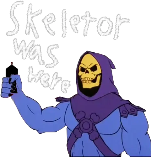 Skeletor Was Here Spray Skeletor He Man Png Skeletor Transparent