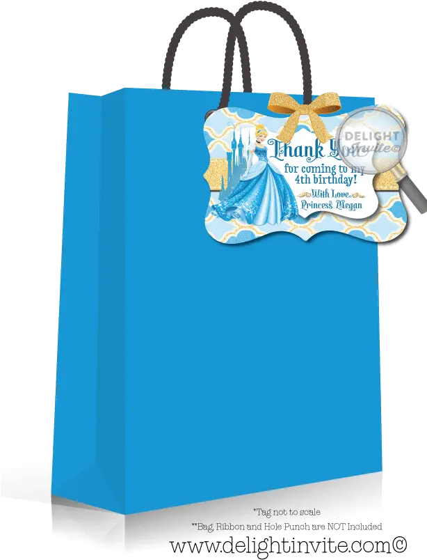 Download Hd Princess Cinderella Favor Tags Cinderella Cinderella Thank You Tag Png Cinderella Icon