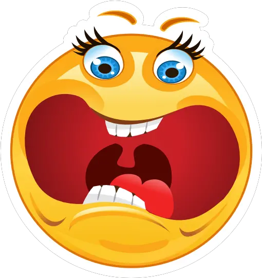Crazy Scared Screaming Emoji Sticker Screaming Emoji Png Scared Emoji Png