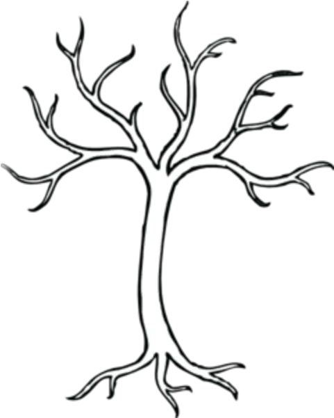 Leafless Tree Drawings Black And White Tree Branches Clipart Png Spooky Tree Png