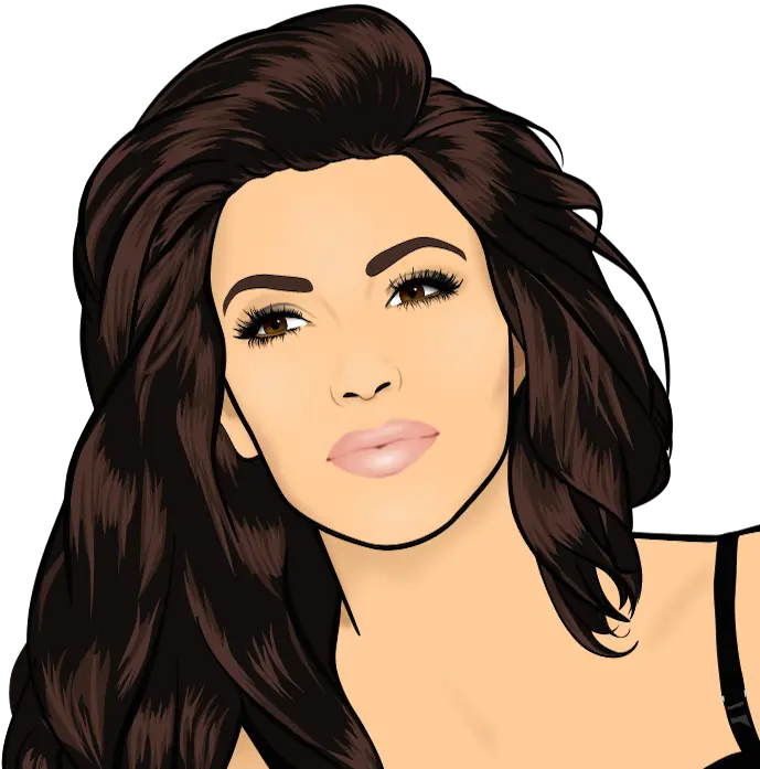 Download Hd Kim Kardashian West Kim Kardashian As A Cartoon Png Kim Kardashian Png