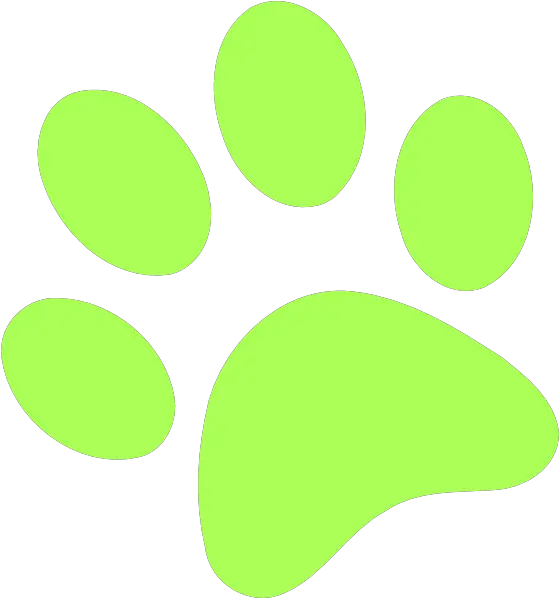 Paw Print With Du Logo Images Neon Green Paw Print Png Paw Print Logo