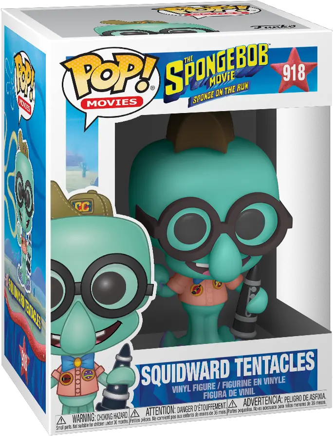 Pop Animation Spongebob Movie Squidward In Camping Gear 918 Spongebob Funko Pop Png Squidward Transparent