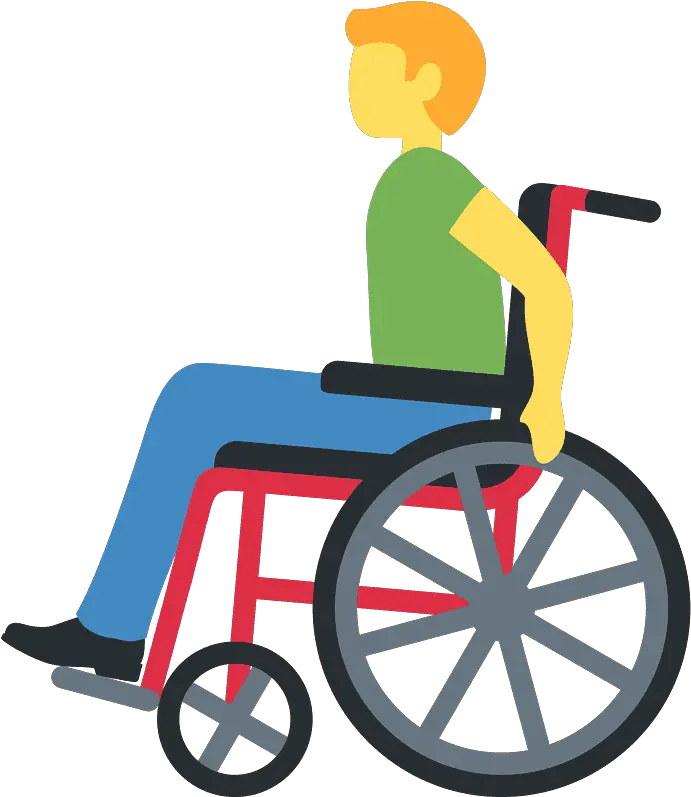 Man In Manual Wheelchair Emoji Clipart Free Download Man On Manual Wheelchair Png Wheel Chair Png