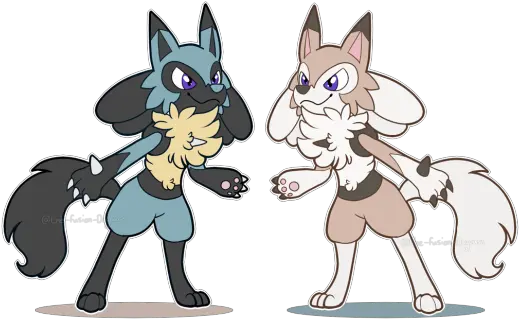 Lycanroc And Lucario Transparent Png Pokemon Fusion Lucario And Umbreon Lucario Transparent