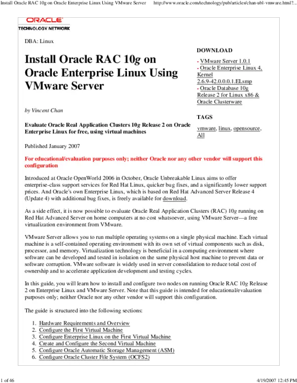 Pdf Install Oracle Rac 10g Document Png Oracle Rac Icon