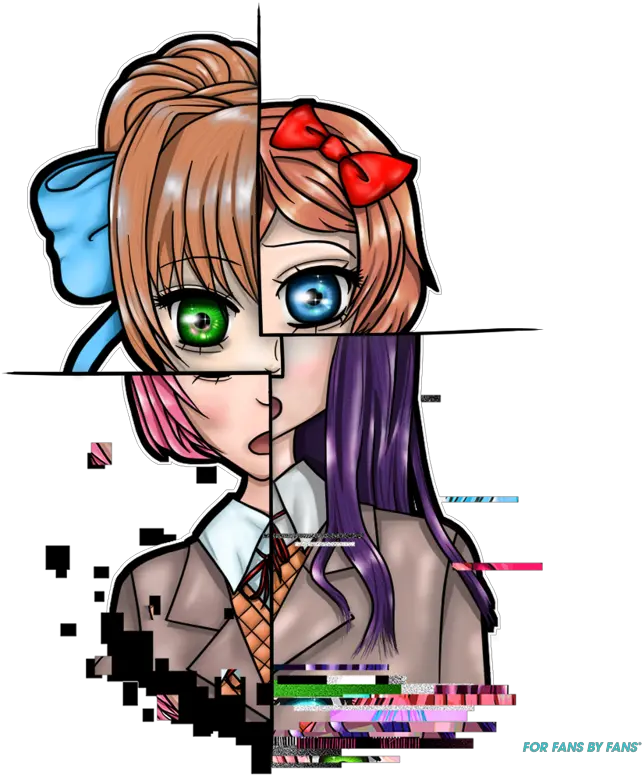 Doki Literature Club Forfansbyfans Tshirts Designed Doki Doki Literature Club Monika Siluet Png Doki Doki Literature Club Png