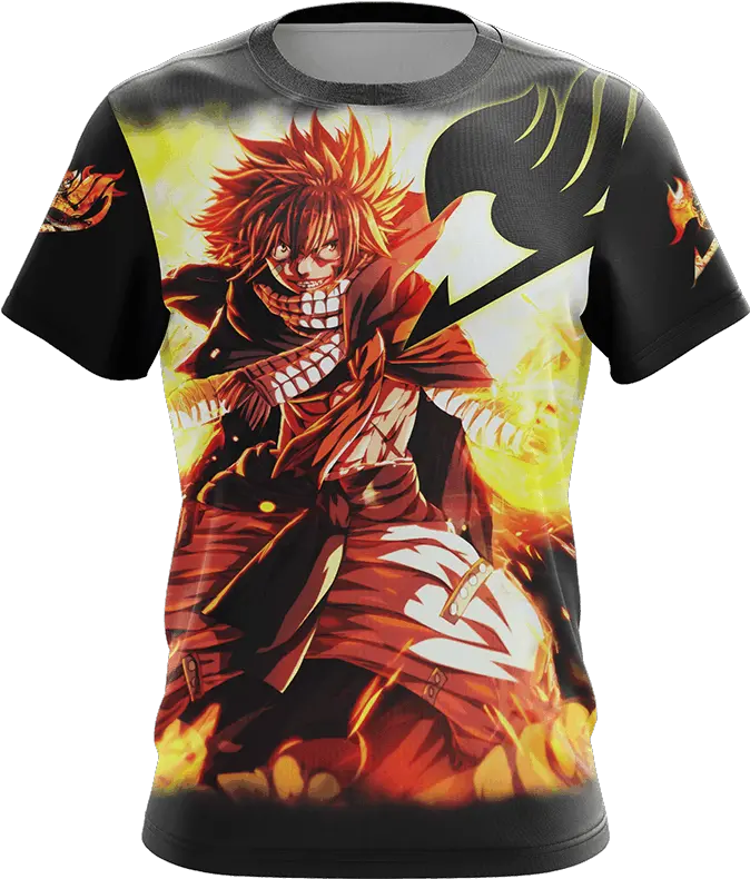 Fairy Tail Natsu Dragneel New Style Unisex 3d T Shirt Wackytee Natsu Natsu Dragneel Fairy Tail Png Natsu Transparent