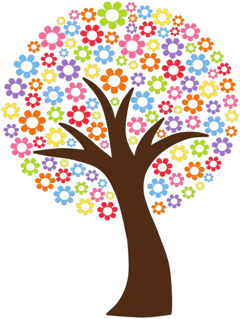 Tree Heart Cliparts 14 Arvore Com Flores Png 720x720 Colorful Flowers Tree Png Flores Png