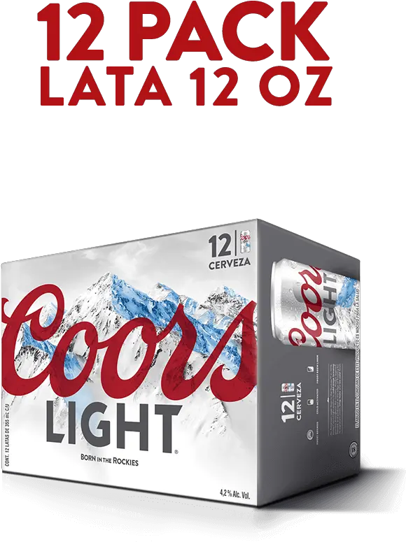 Download Hd Coors 12 Pack Lata Caja De Coors Light Png Coors Light Png