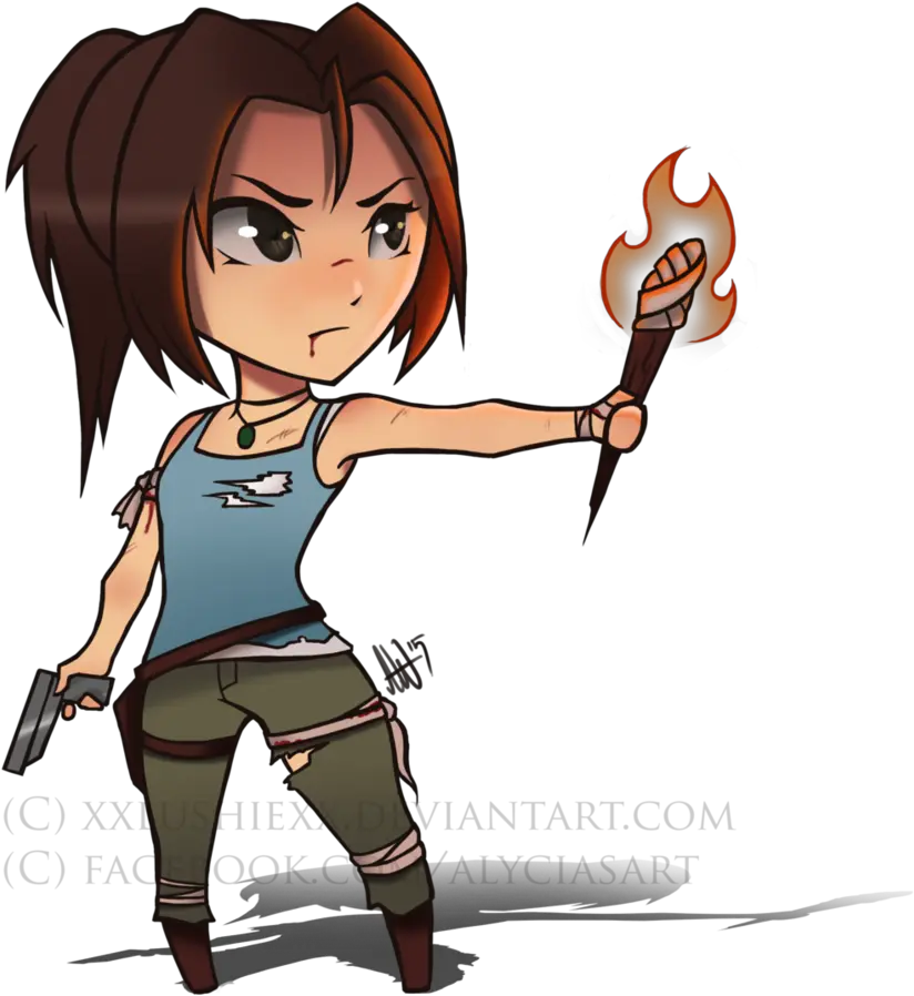 Official Tomb Raider Blog U2014 Fanart U201clara Croft Chibiu201d By Lara Croft Chibi Png Lara Croft Transparent