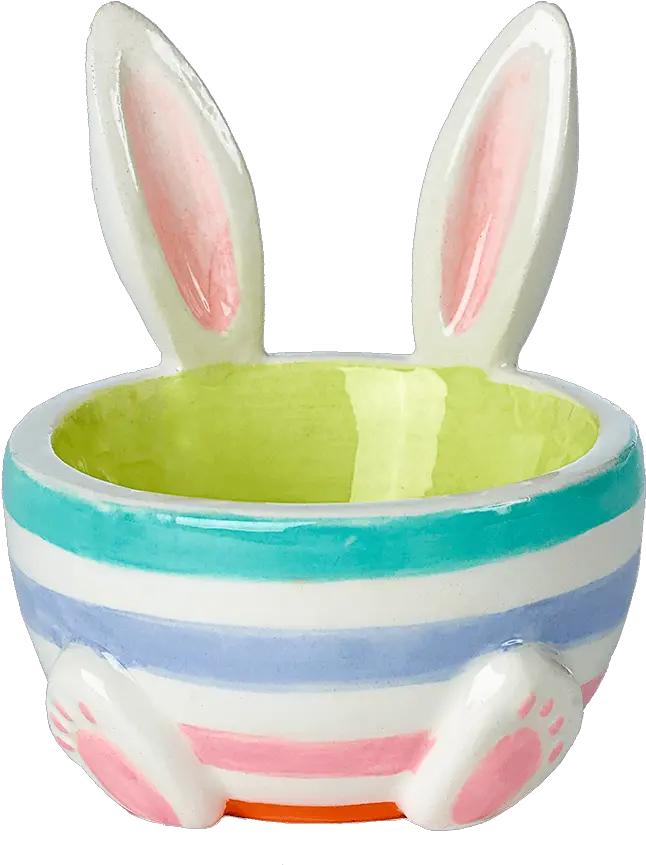 Download Eggcup With Rabbit Ears Green Rabbit Hd Png Rabbit Bunny Ears Png