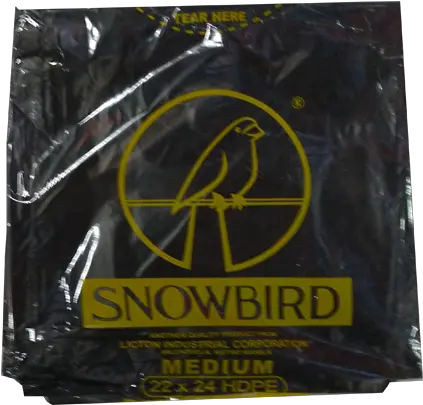 Snowbird Trash Bag Black Medium 22x24 10s Paper Png Trash Bag Png