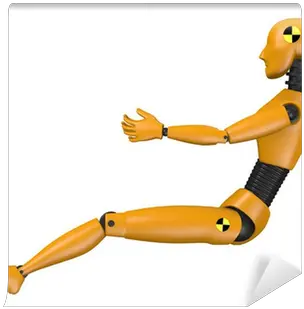 Wall Mural 3d Render Of Car Test Dummy Woman Pixersus Crash Dummy Side View Png Crash Test Dummy Icon