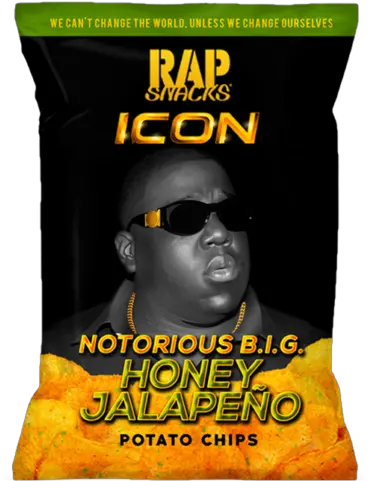 Notorious Big Rap Snacks Honey Jalapeno Potato Chips 25 Oz Walmartcom Biggie Smalls Chips Png Honey Pot Icon