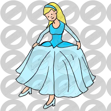 Lessonpix Mobile Cinderella Outline Png Cinderella Transparent