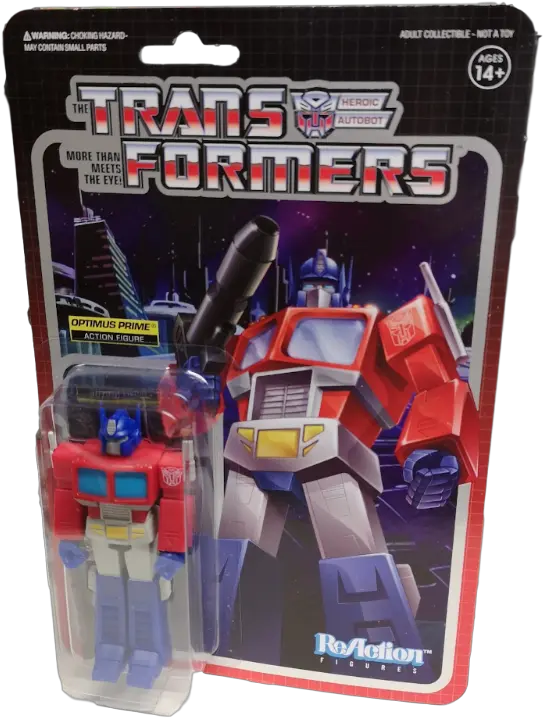 Transformers Optimus Prime Reaction Figure Super7 Transformers Reaction Png Optimus Prime Png