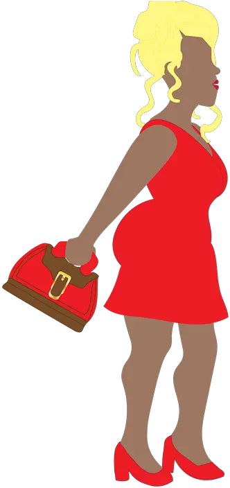 Download Lady Red Woman Girl Dress Female Young Cartoon Png Woman In Dress Png