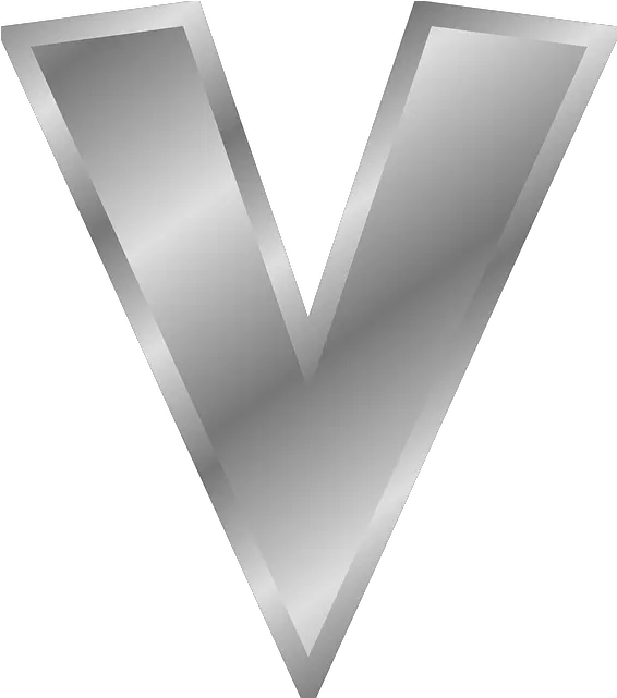 English Alphabets V Free Vector Graphic On Pixabay Letter V Silver Png Letter V Png