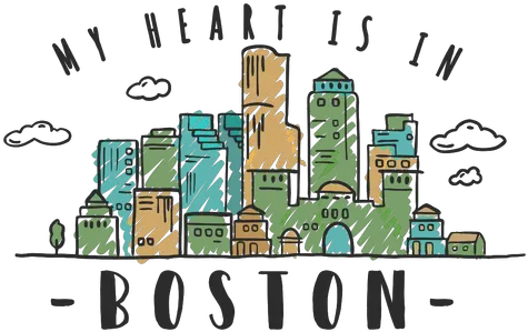 Boston Skyline Sticker Vertical Png Boston Skyline Png