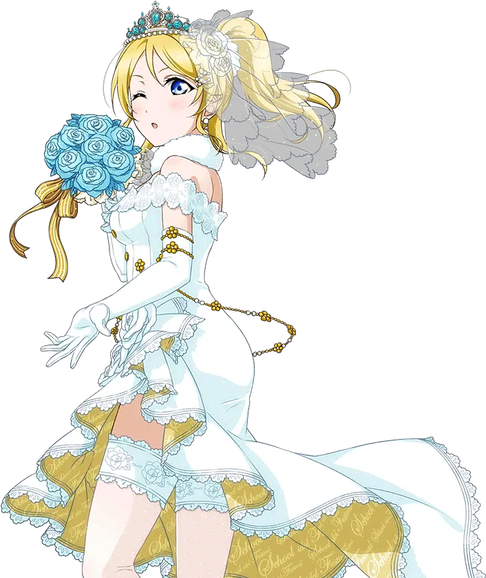 Png The Animes Eli Ayase Eli Ayase Wedding Dress Eli Ayase Transparent