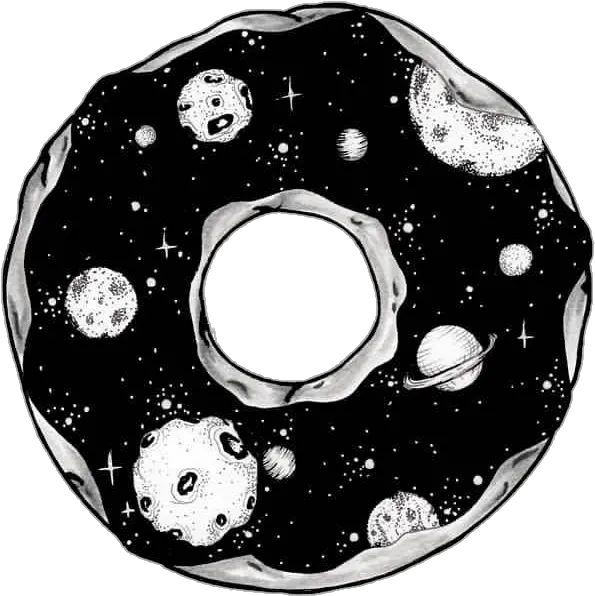 Download Hd Donut Clipart Galaxy Galaxy Clipart Black And White Png Donut Clipart Png