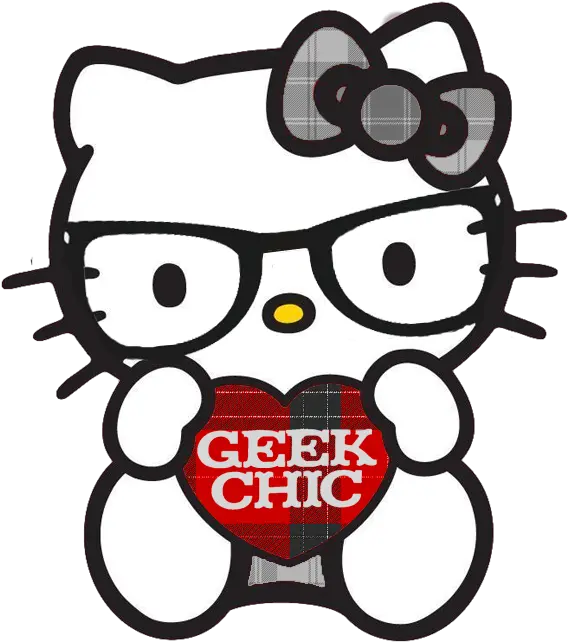 Download Hd Hello Kitty Nerd By Ladypinkilicious Hello Hello Kitty Nerd Png Nerd Glasses Png