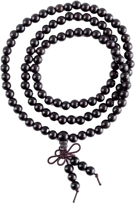 Beautiful Black Sandalwood Prayer Beads Backpack Buddha Black Pearl Long Chain Png Mardi Gras Beads Png