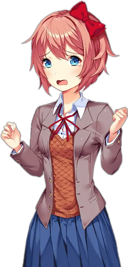 Sayori Ddlc Justsayori Crying Sticker Doki Doki Literature Club Sayori Png Sayori Transparent