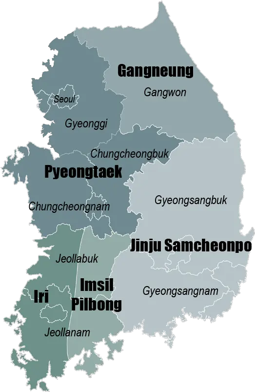Pungmul Activity Regions In South Korea South Korea Religion Map Png South Korea Png