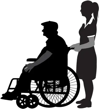 Silh2 Comfort Caregivers Inc In Home Senior Care Conversation Png Wheelchair Silhouette Png