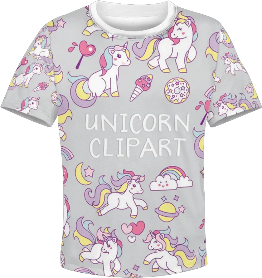 Unicorn Clipart Custom Hoodies T Shirt Apparel U2013 Gearhuman Cartoon Png Unicorn Clipart Transparent