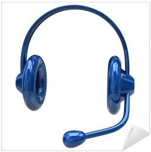 Sticker Blue Headphone Icon Pixersus Portable Png Headphone Icon Transparent
