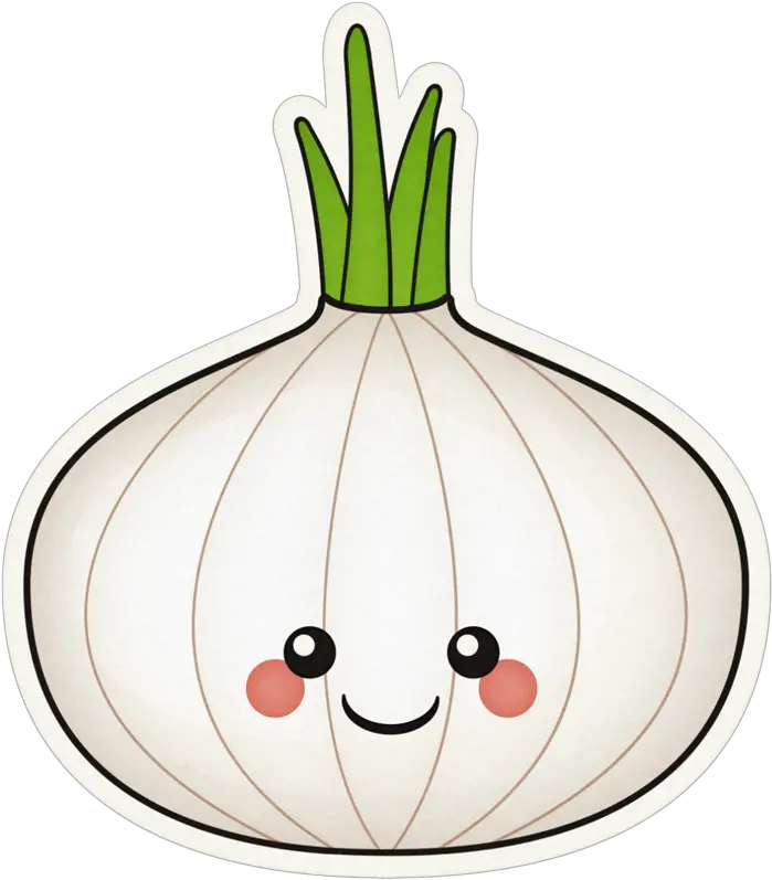 Download Hd Banner Transparent Library Garlic Happy Free Onion Cartoon Png Onion Transparent Background