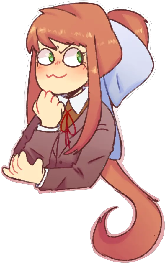 Radi Kool Doki Literature Doki Doki Fanart Monika Ddlc Png Monika Png