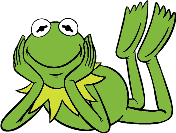 Kermit The Frog Face Clipart Kermit The Frog Laying Down Png Kermit Transparent