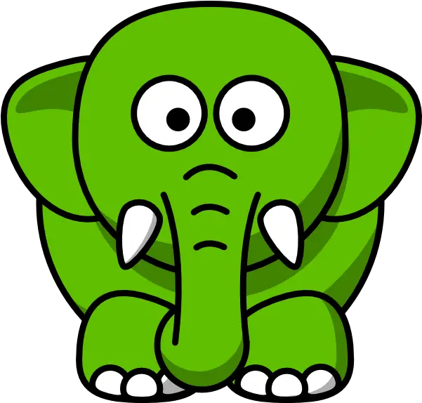 Elephants Clipart Green Cartoon Animal With Transparent Elephant Clipart Png Elephant Transparent Background