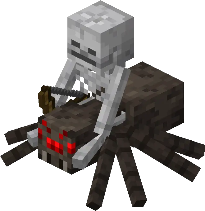 Spider Jockey U2013 Official Minecraft Wiki Minecraft Skeleton Riding Spider Png Mc Ride Png